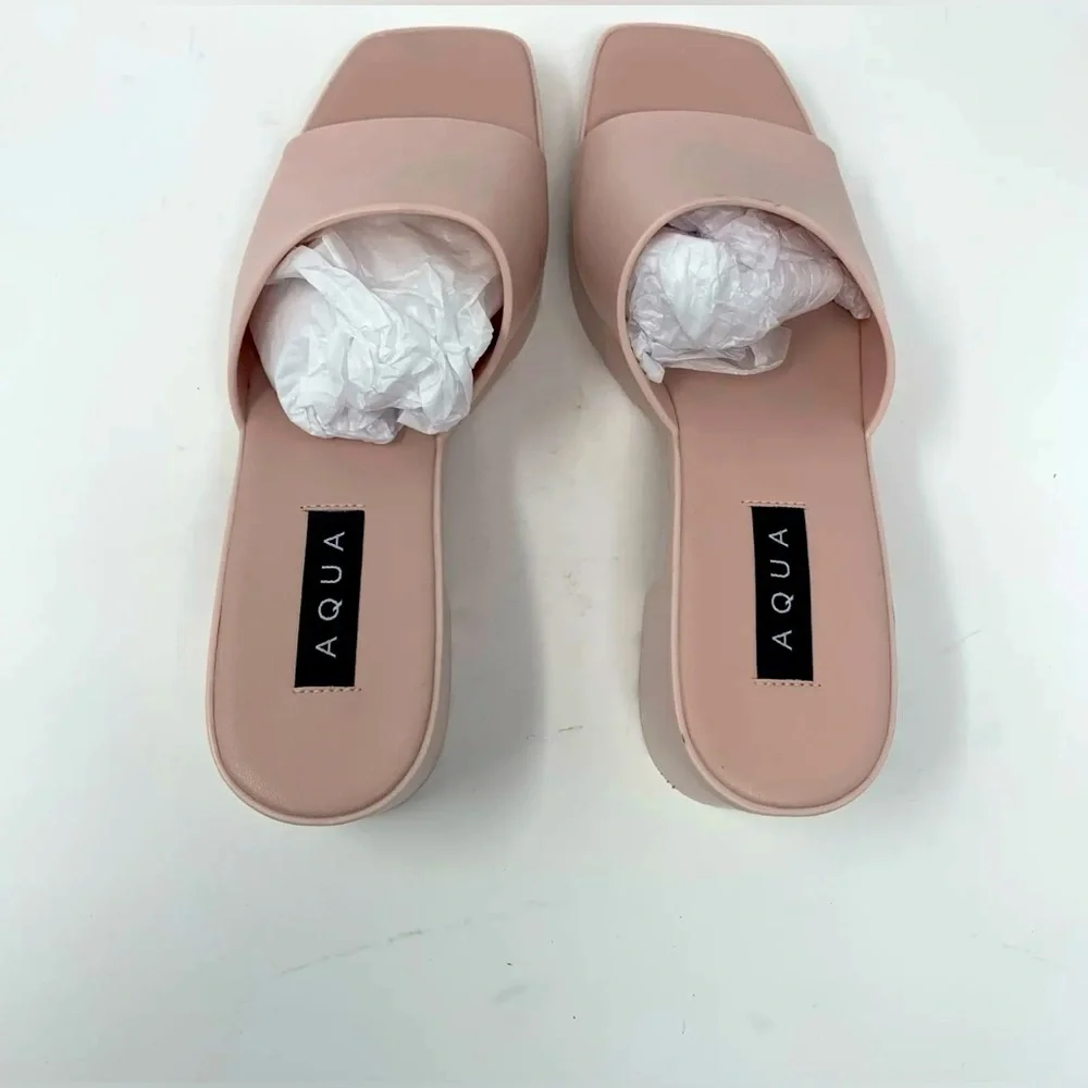 👡NIB Aqua Jelly Block Heel Slide Sandals👡 - Picture 5 of 9